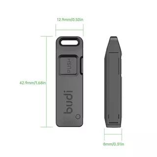 BUDI Multi-function Card Slot กล่องเก็บ TF ซิมการ์ด Ejector Storage Slot พร้อม Lanyard Anti-lost ซิมการ์ด Removal เข็ม Pin