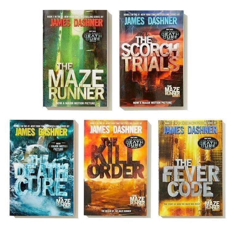 Paper Books The Maze Runner Series 5 เล่มหนังสือภาษาอังกฤษ