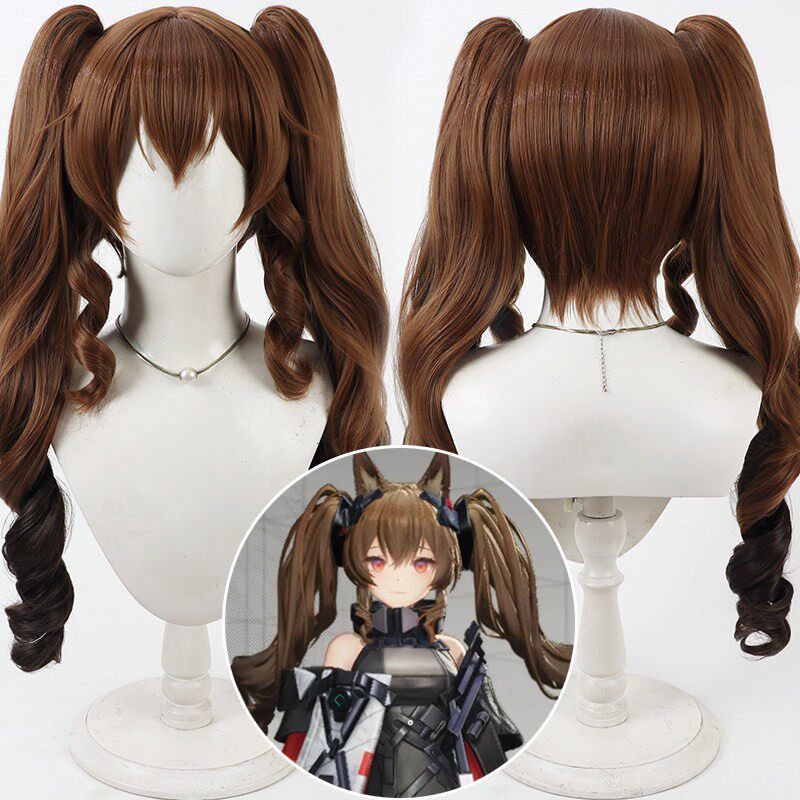 Arknights: Endfield Gerpetta Cosplay Wig Split Gradient Ponytail