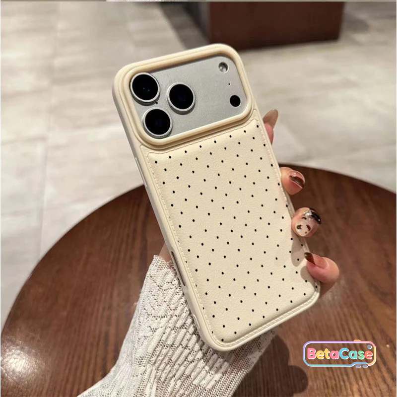 สำหรับ iPhone 17 16 15 14 13 12 11 11Pro 12ProMax 16Plus เคสไอโฟน สีดำ ลายจุด ลวดลายศิลปะ แฟชั่นเรียบง่าย กันหล่น