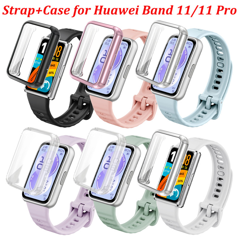 Soft TPU กรณียางรัดสําหรับ Huawei Band 11 11 Pro สายรัดซิลิโคนแบบปรับได้ป้องกันหน้าจออุปกรณ์เสริมสําหรับ Smartwatch Huawei Band 11 Pro ราคา ถูกที่สุด ดีลบีเคเค รูปภาพหลัก