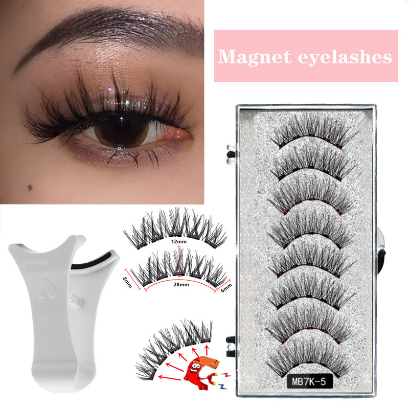 Popular~Hot Sale5Magnetic False Eyelash Clip Set MK Series magnetic eyelashes are reusable for daily