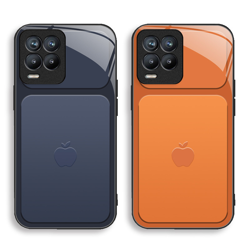 เข้ากันได้กับ [Realme 8 4g และ Realme 8 Pro 4g] เคสโทรศัพท์แก้วซิลิโคน HD-Tech Minimalist ประณีต