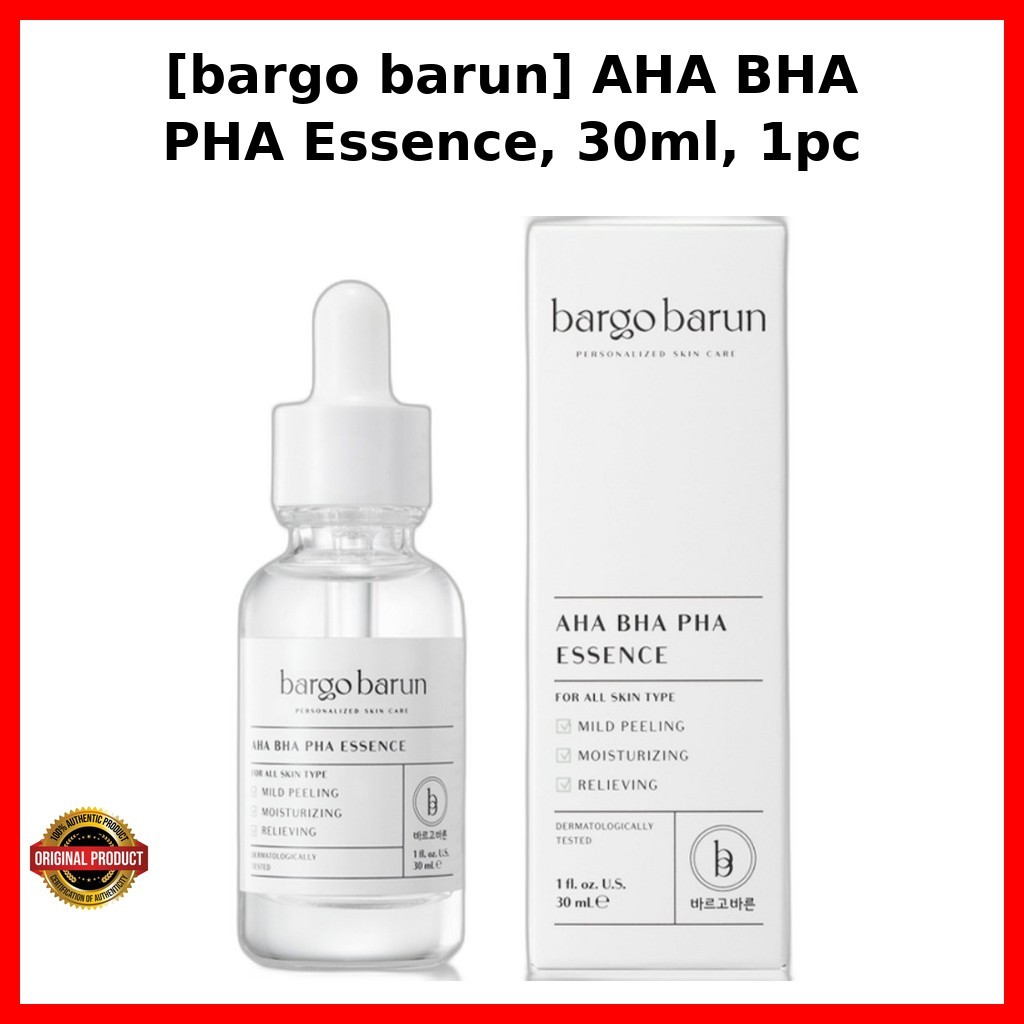 [bargo barun] AHA BHA PHA Essence, 30ml, 1pc / Korean AHA BHA PHA Essence / Gentle Exfoliaation by S