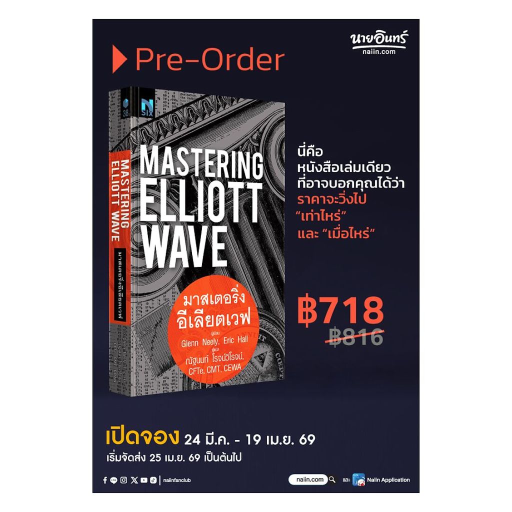 [Pre-order] หนังสือ Mastering Elliott Wave : มาสเตอร์ริ่ง