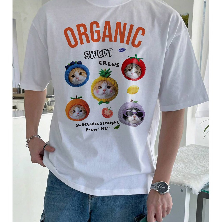 เสื้อยืดผ้าคอตตอน M-4XL พิมพ์ลาย ” Organic ” พร้อมส่ง เสื้อยืดผู้ชาย เสื้อยืดผู้หญิง เสื้อยืดคู่รัก ราคา ถูกที่สุด ดีลบีเคเค แกลเลอรีภาพที่ 2