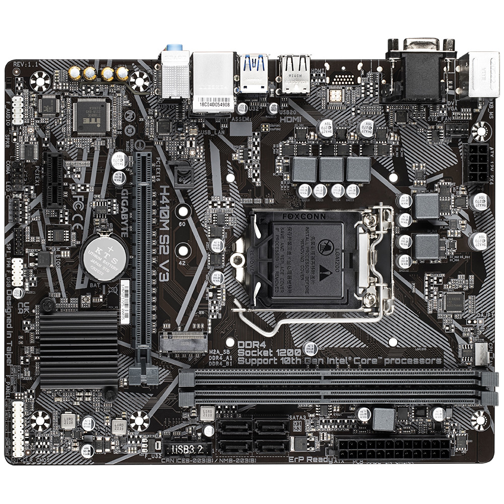 [มือที่สอง] ชาร์จเมนบอร์ด Gigabyte/Gigabyte H410M-S2 V2 H410M-S2 ใหม่ 1200 บอร์ดขนาดเล็กรองรับ 10th 