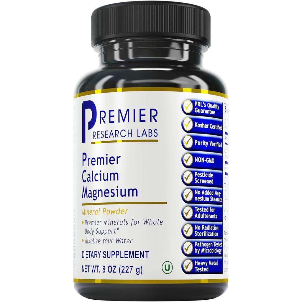 Premier Research Labs Calcium Powder - ผงแคลเซียมปะการังเพื่อสุขภาพ ผสมน้ําสําหรับสมดุล PH อัลคาไลน์