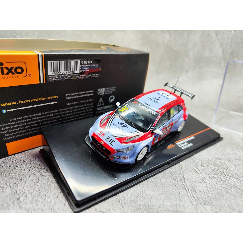 [สต๊อกพร้อมขายร้อน] IXO 1/43HYUNDAI i30 N TCR G.Talquini WTCR 2018 Hyundai Racing Model