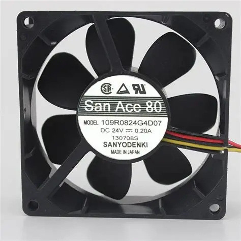 [Ready Stock Hot Sale] Sanyo SanAce80 109R0824G4D07 24V 0.2A 8025 พัดลมอินเวอร์เตอร์