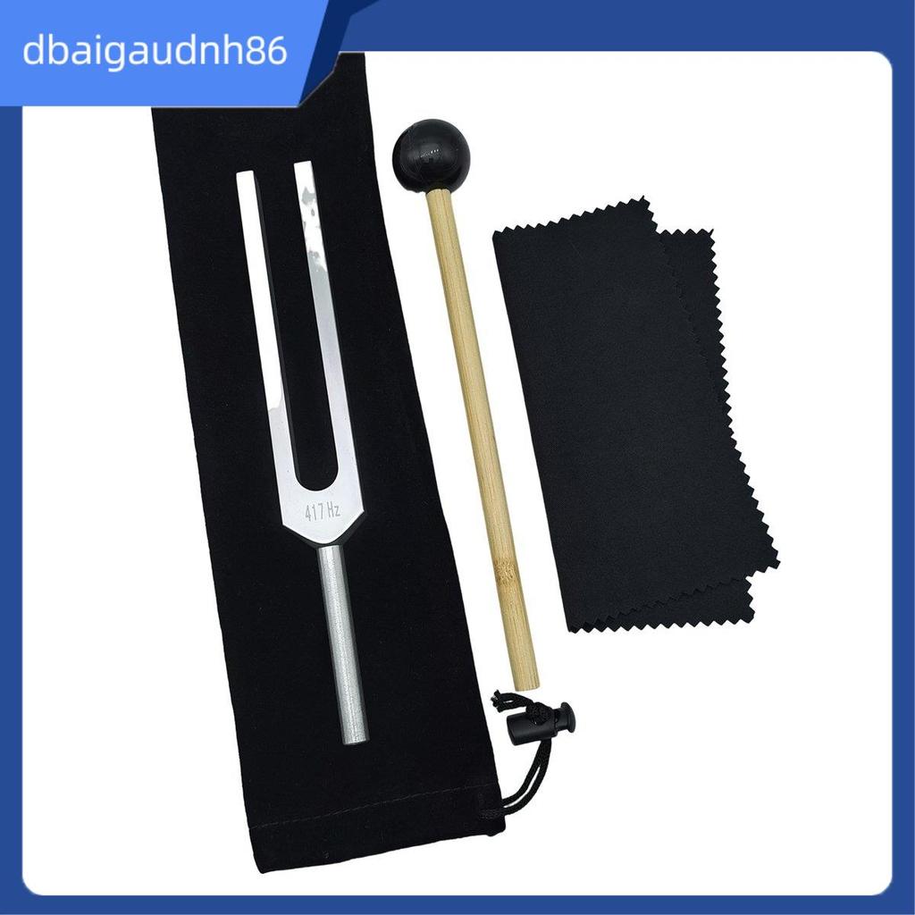 READY STOCKTunning Fork เครื่องดนตรี 417Hz พร้อมค้อนซิลิโคน, สําหรับระบบประสาทการทดสอบเสียง Healing 