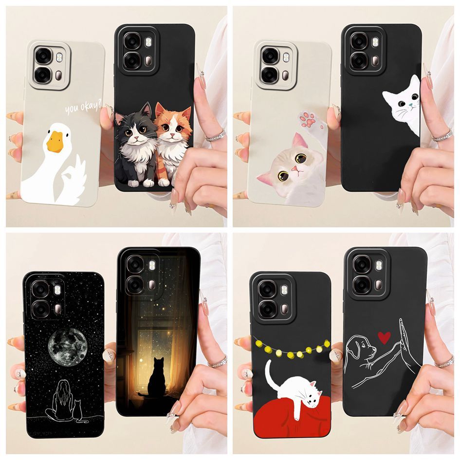ฝาครอบป้องกันกล้องสําหรับ OPPO A6s 5G 4G ปลอก CPH2789 CPH2815 น่ารักการ์ตูนกระต่ายแมวเป็ดทาสีซิลิโคนอ่อนนุ่ม Matte เคสโทรศัพท์
