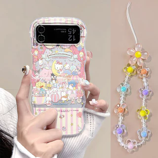 🌳🐞 เหมาะสม samsung เคสโทรศัพท์พับลายคลื่น ZFLIP6 ZFLIP5 ZFLIP4 และ ZFLIP3 -HLBLZD2