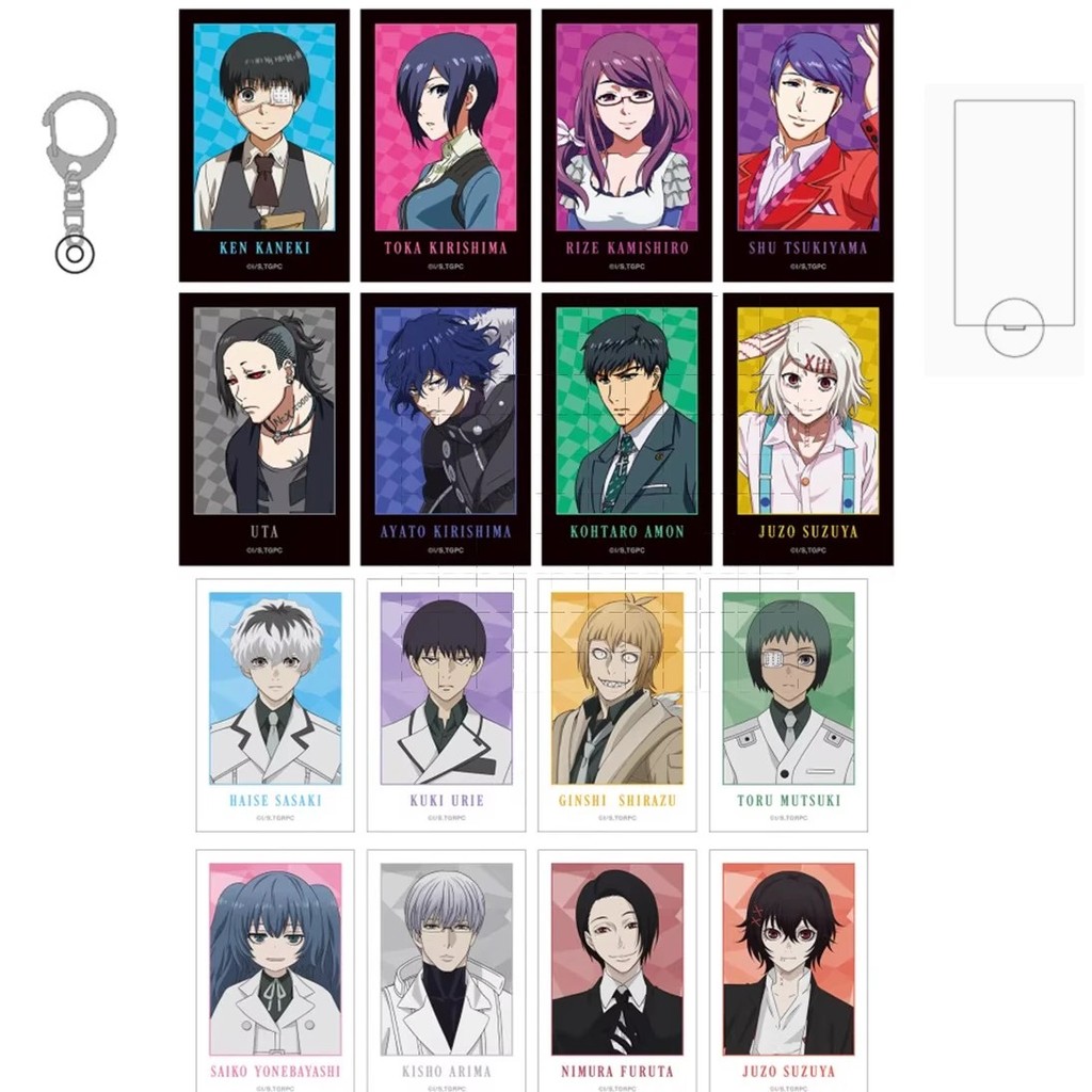Standee Tokyo Ghoul รุ่น Kaneki Ken Touka Juzo Rize พวงกุญแจอะคริลิคโต๊ะศึกษาตกแต่งอะนิเมะอุปกรณ์เสร