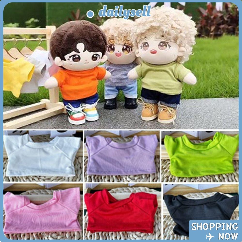 เสื้อผ้าตุ๊กตาเดลี่ ชุดลําลอง เสื้อยืดแฟชั่นน่ารัก หลากสี มินิ ชุดเอี๊ยม กางเกงสําหรับตุ๊กตาผ้าฝ้าย 20 ซม./สําหรับ 1/12 ตุ๊กต