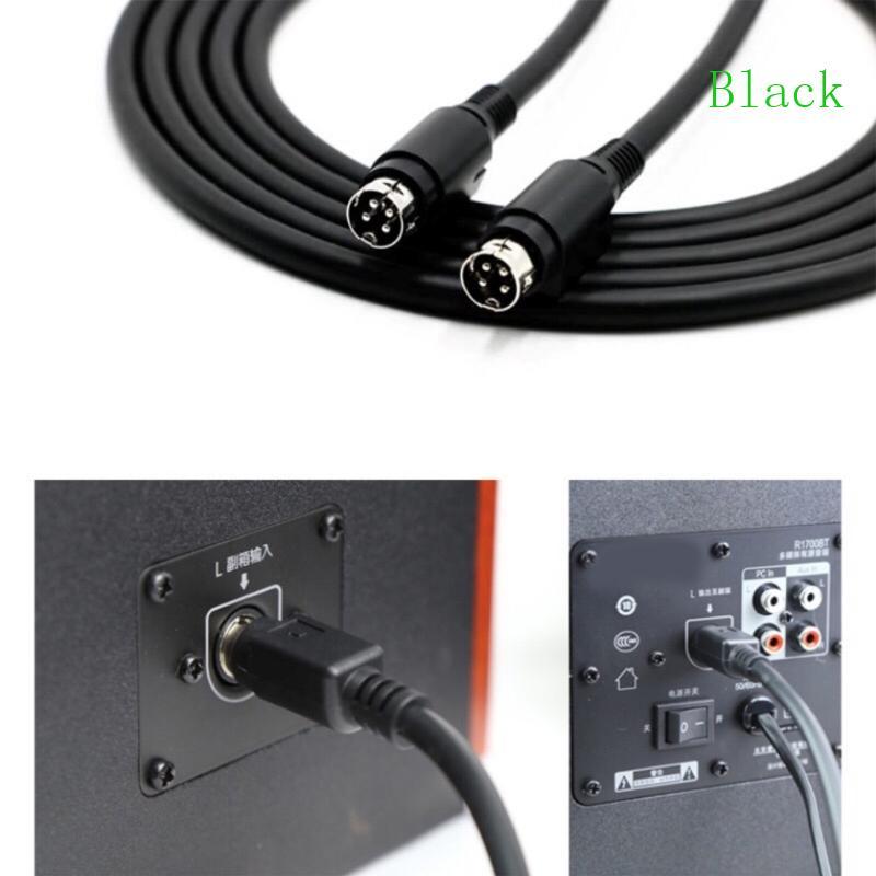 สีดํา 4Pin DIN ชายอะแดปเตอร์สําหรับ R1700BTR1600TIII ลําโพงการเชื่อมต่อสาย Din 4pin ชาย Wi