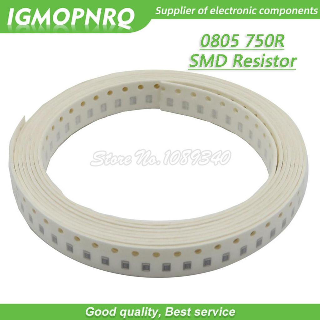 300 ชิ้น 08805 ตัวต้านทาน SMD 750 โอห์มตัวต้านทานชิป 1/8W 750R โอห์ม 08805-750R