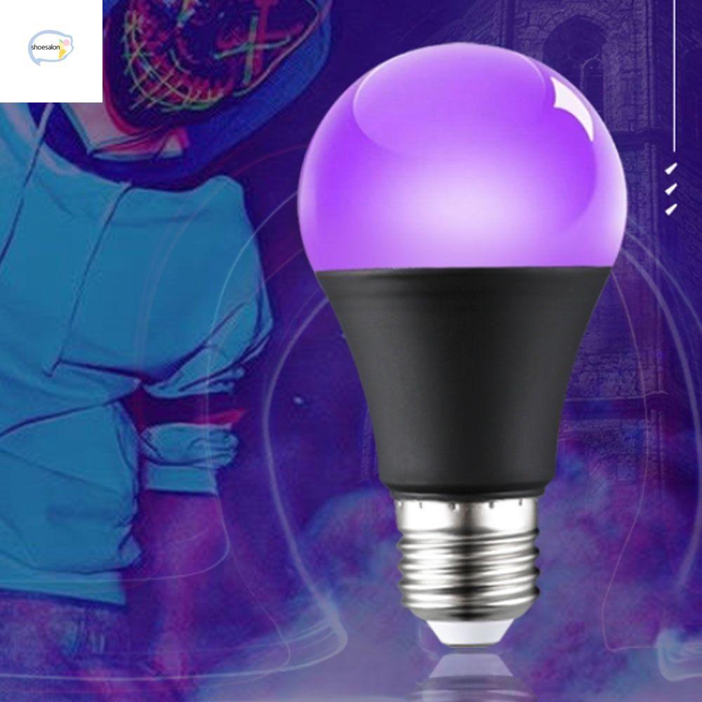 SHOESALON UV Purple Bulb, 360 Glow Aluminium Purple Black Light Bulb, Floodlight E26/E27 เกลียว 10W 