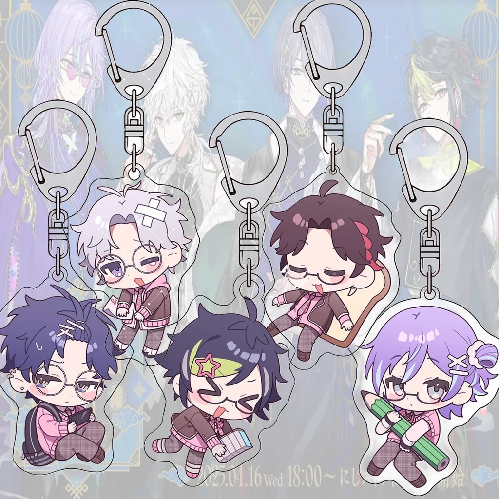 อะนิเมะพวงกุญแจ Nijisanji Dytica Kagetsu Chibi 6 ซม.พวงกุญแจอะคริลิคกระเป๋าถืออุปกรณ์ตกแต่งของขวัญพั