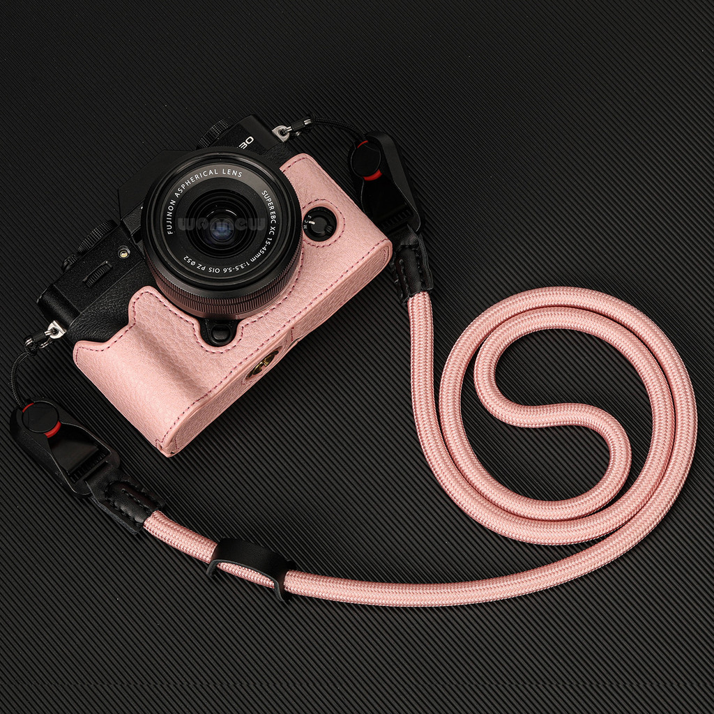 XHalf Casing PU Leather Case สําหรับ Fujifilm X-Half XT30 III II XT20 XT10 ฝาครอบสายคล้องคอกล้อง Quick Release สายคล้องไหล่ข้อมือเชือกกลม