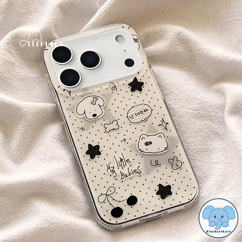 เคสไอโฟน17 13 15 IMD หมาจิ้งจอก ดาว จุดสีดำ เคส สำหรับ IPhone 17 13 Air 16 12 15 11 14 Pro Max 15 14 16 Plus