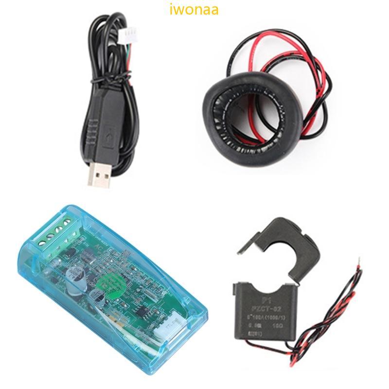 Iwo TTL โมดูลการสื่อสารอินเทอร์เฟซ PZEM 004T รุ่น 45HZ-65HZ 260V เครื่องวัดพลังงาน