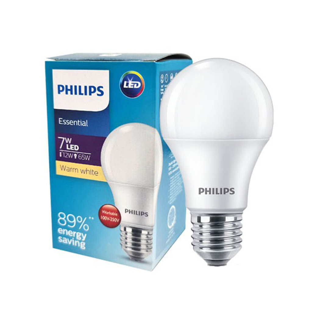 PHILIPS หลอดไฟ LED BULB A60 7 วัตต์ รุ่น ESS (Warm White) |LOD|