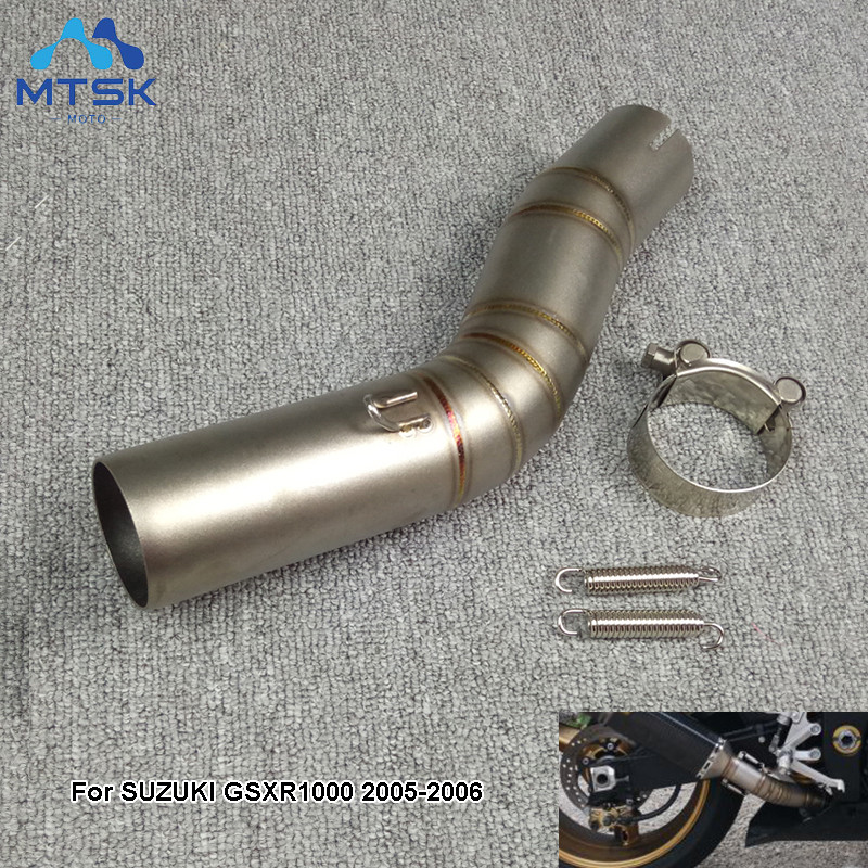 MT GSXR1000คุณภาพสูงรถจักรยานยนต์ไอเสียท่อกลางLinkท่อสำหรับSuzuki GSXR1000 GSX R1000 GSXR 1000 Linkท