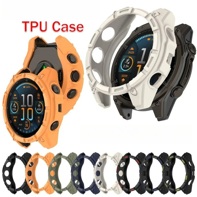 ซิลิโคนนุ่ม TPU Hollow สําหรับ Garmin Enduro 3 TPU ป้องกันครึ่งฝาครอบกันชนป้องกันสําหรับ Garmin Endu