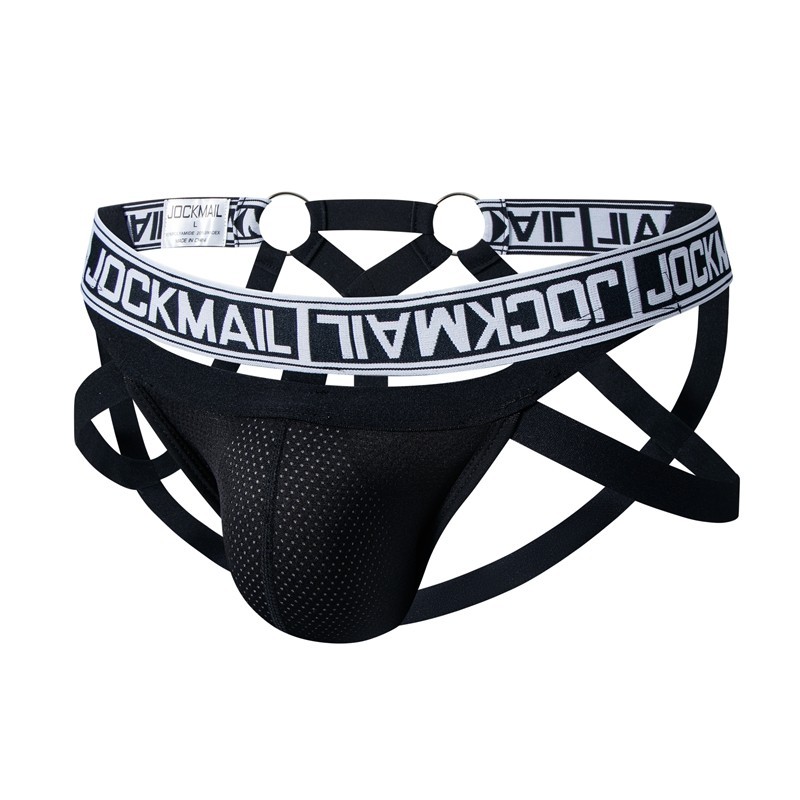 JOCKMAIL ชุดชั้นในกลวงยืดหยุ่นสําหรับผู้ชายเซ็กซี่ Jockstrap