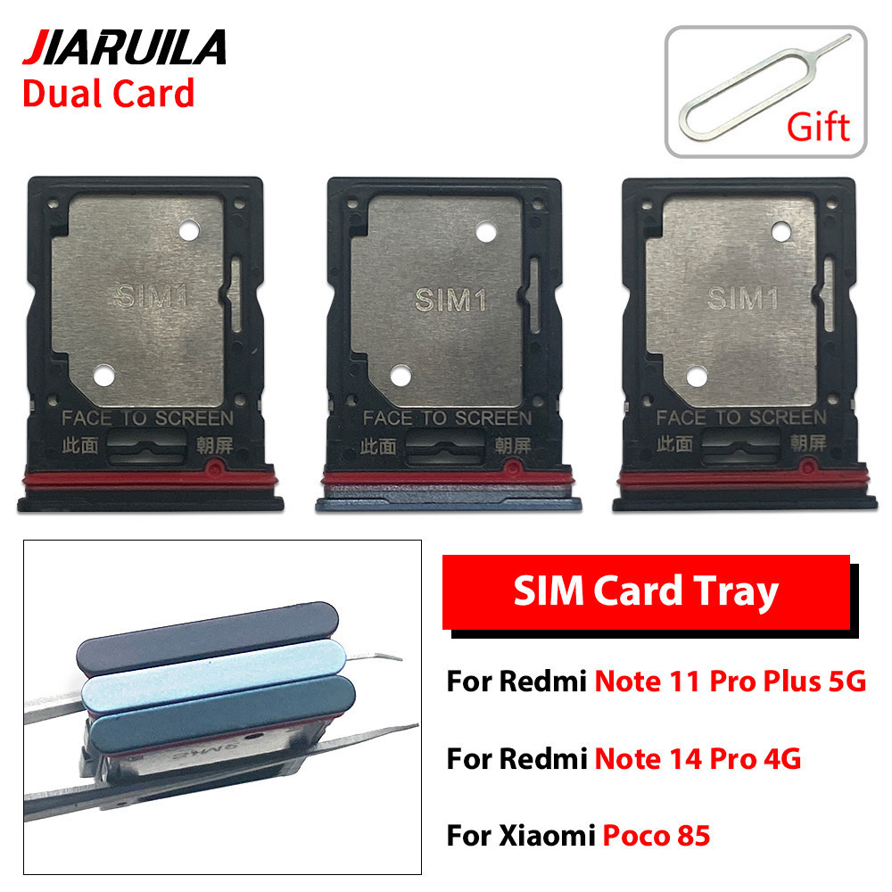 ซิมการ์ดถาด SD Slot ผู้ถือ Adpater สําหรับ Xiaomi Redmi หมายเหตุ 11 14 Pro Plus 5G 4G Poco C85