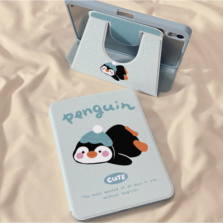 เคส Penguin Apple iPad Air 6/5 360 เคส iPad หมุนได้ 10th Gen 11 นิ้ว เคสแท็บเล็ต