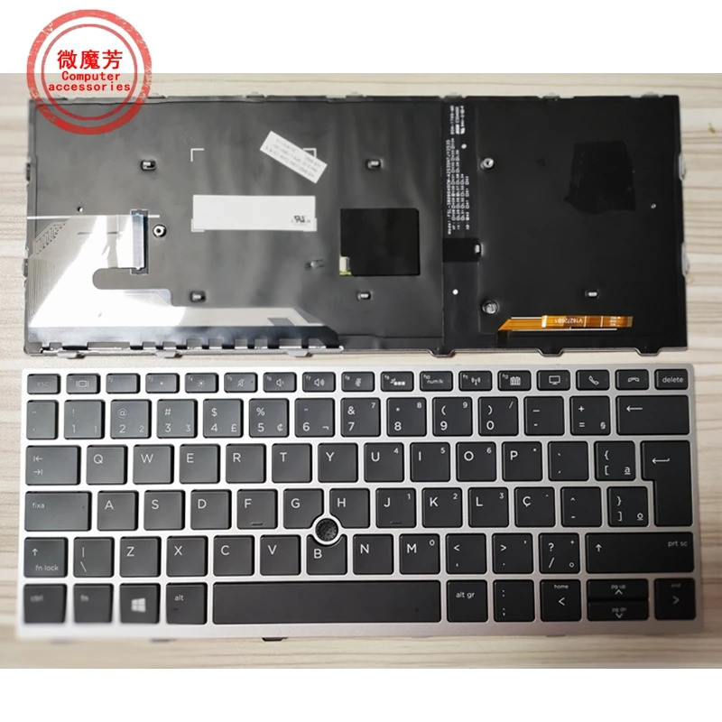 AR/BR/SP/RU Backlit แป้นพิมพ์ใหม่สําหรับ HP Elitebook 730 g5 735 G5 830 G5 836 G5 แล็ปท็อป