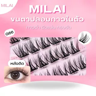 【G66 ออฟฟิศเกิร์ล】Milaiขนตาปลอมกาวในตัว สายฝอ ตะโกน ติดง่าย ไม่ระคายเคือง