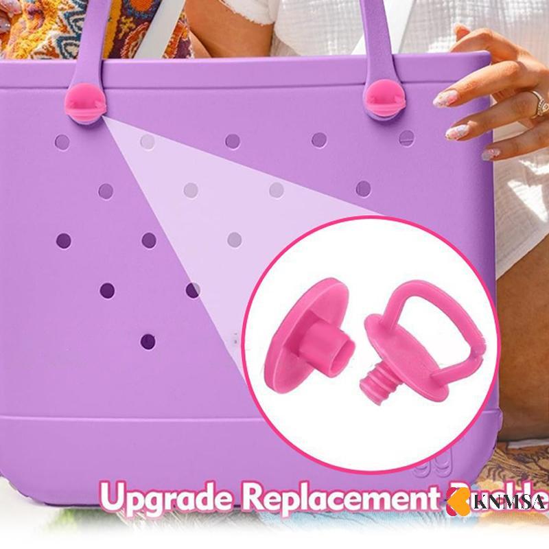 KNMSA] 4 PCS นํากลับมาใช้ใหม่ได้ปุ่มเปลี่ยนสําหรับกระเป๋า,ที่จับแบบถอดได้อุปกรณ์เสริมพวงกุญแจ คอเต่า