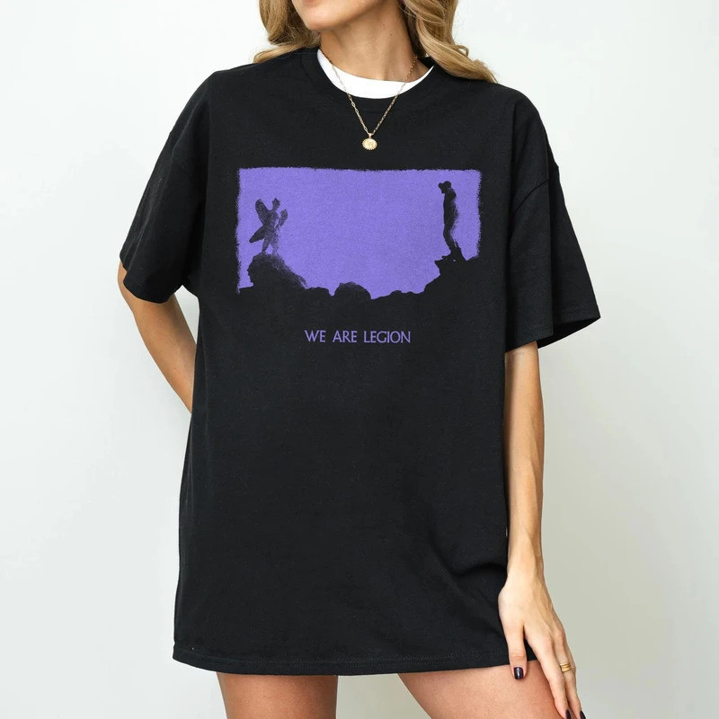 ทีเชิ้ต Pazuzu Omen ภาพยนตร์สยองขวัญทางจิตวิทยา ทีเชิ้ตหลวมและระบายอากาศสำหรับผู้ชายและผู้หญิง