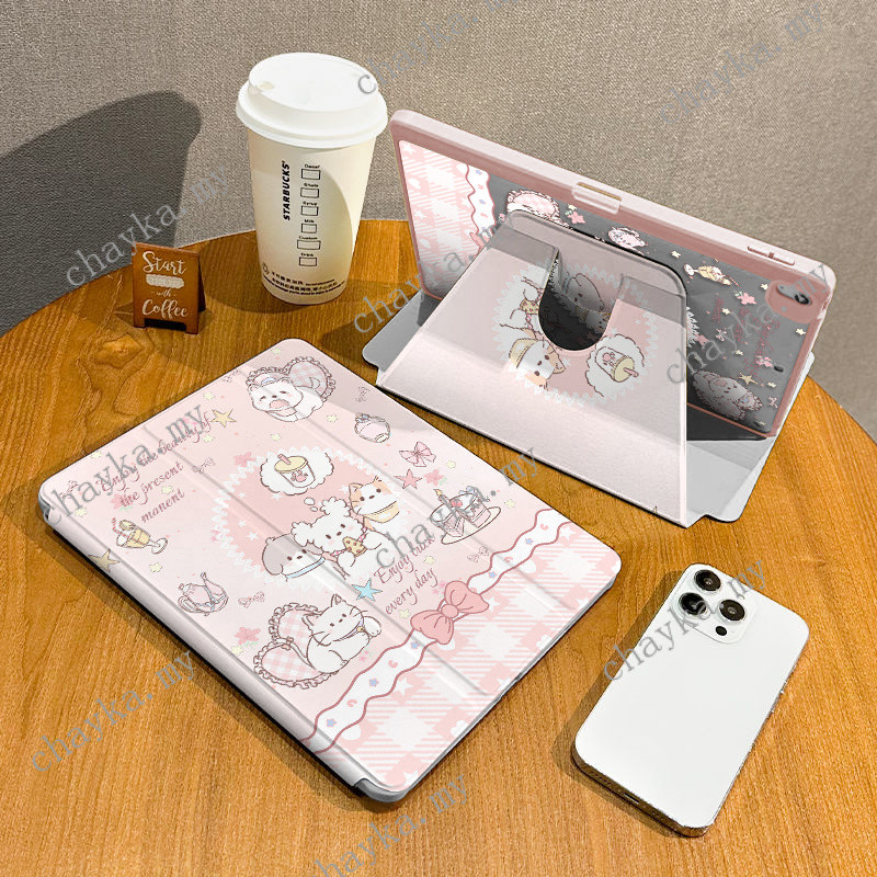 ฝาครอบน่ารักสําหรับ Huawei Matepad 11.5s SE 11 อะคริลิคปากกา Tri-Flip พับกรณี Funds สําหรับ HUAWEI MatePad 12 X Pro 12.2 12.6 13.2