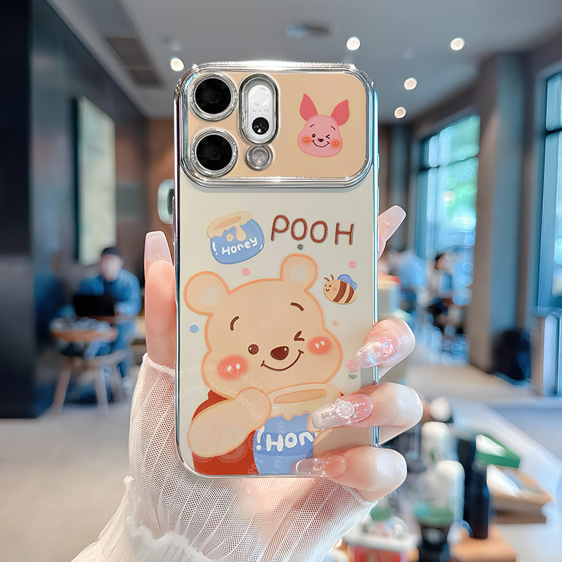 เคส OPPO Reno 14 5G เคส OPPO Reno 14 Pro 5G เคสน่ารักการ์ตูน Winnie The Pooh กันกระแทก เคสซิลิโคนเคลือบนุ่ม สำหรับผู้หญิง นักเรียน