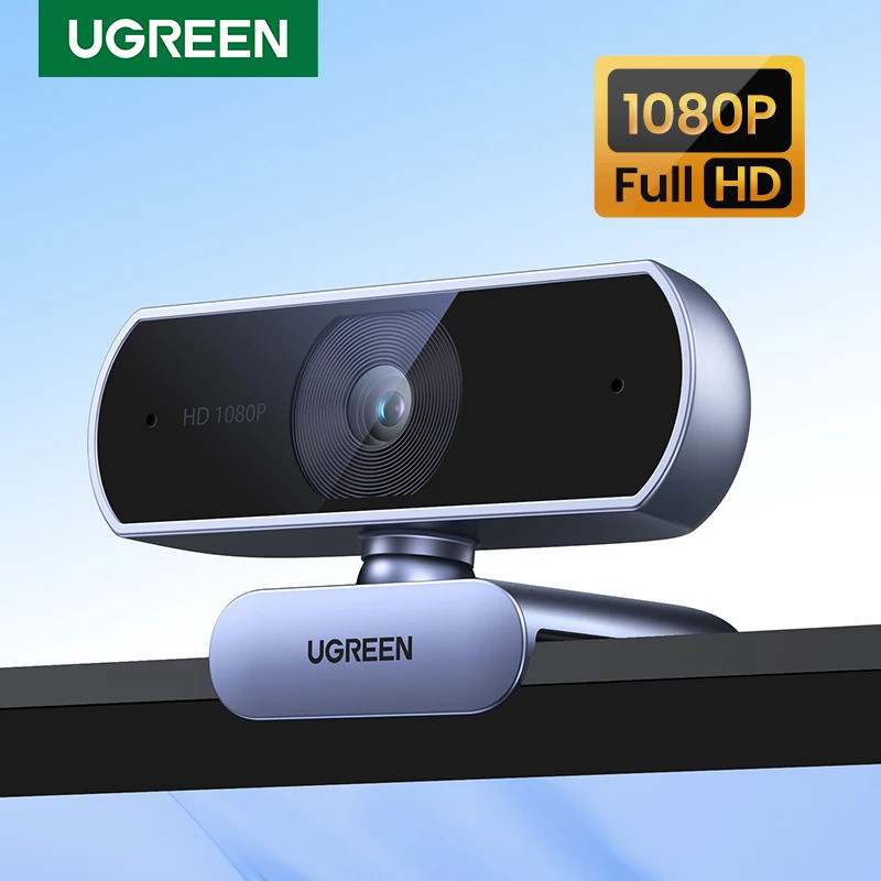 UGREEN เว็บแคม USB 1080P HD Mini Webcam สําหรับแล็ปท็อปคอมพิวเตอร์กล้องเว็บไมโครโฟนคู่สําหรับ Youtub