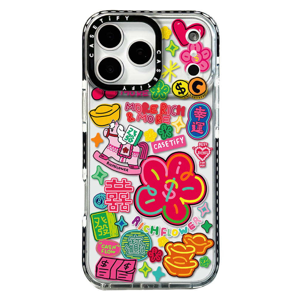 ดอกไม้ช้างกรณีโทรศัพท์สําหรับ ไอโฟน 17 โปรแม็กซ์ 17อากาศ 16 15 14 13 12 11 กันกระแทกป้องกันปลอก - รูปที่ 4