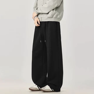 B&R กางเกงกีฬาผู้ชาย Sweatpants แบบบาง สีล้วน เอวยางยืด แนววินเทจสไตล์ญี่ปุ่น เรียบง่ายใส่สบาย