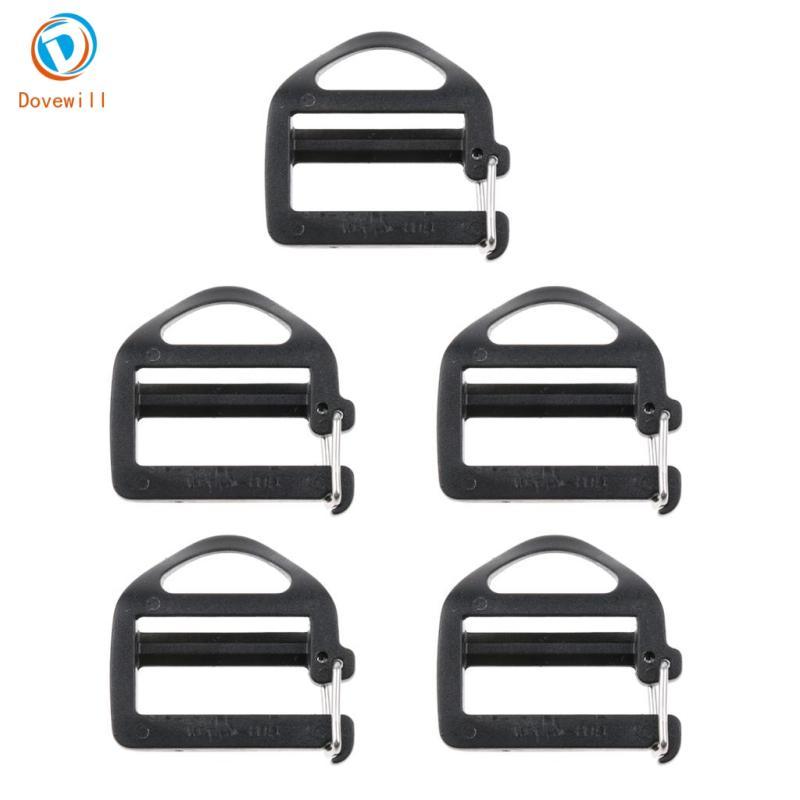 [Dovewill] 5 แพ็คกระเป๋าเป้สะพายหลัง Webbing Buckle Bag Attachment Adjuster Slider Fastener