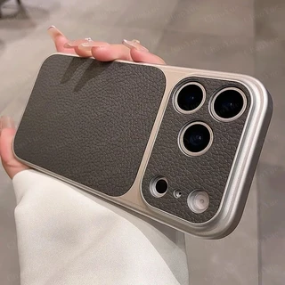 เคสโทรศัพท์ซิลิโคนเหลวลายหนังลิ้นจี่หรูหรา ใช้ได้กับ iPhone 17 16 15 14 13 12 11 Pro Max Plus เคสนุ่ม กันกระแทก TPU พร้อมขอบนุ่ม ปกป้องเครื่องและสวยงาม