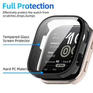 PC กรณีป้องกัน + กระจก for Amazfit Bip 6 ฟิล์มกันรอย แผ่นกระจกป้องกันหน้าจอแบบทนทาน for Amazfit Bip6 Accessories