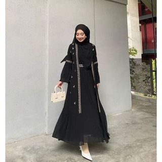 SAFWA ABAYA - GAMIS WANITA SAFWA ABAYA MODEL TERBARU MATT CERUTY BABYDOLL PREMIUM - BOSISHOP88