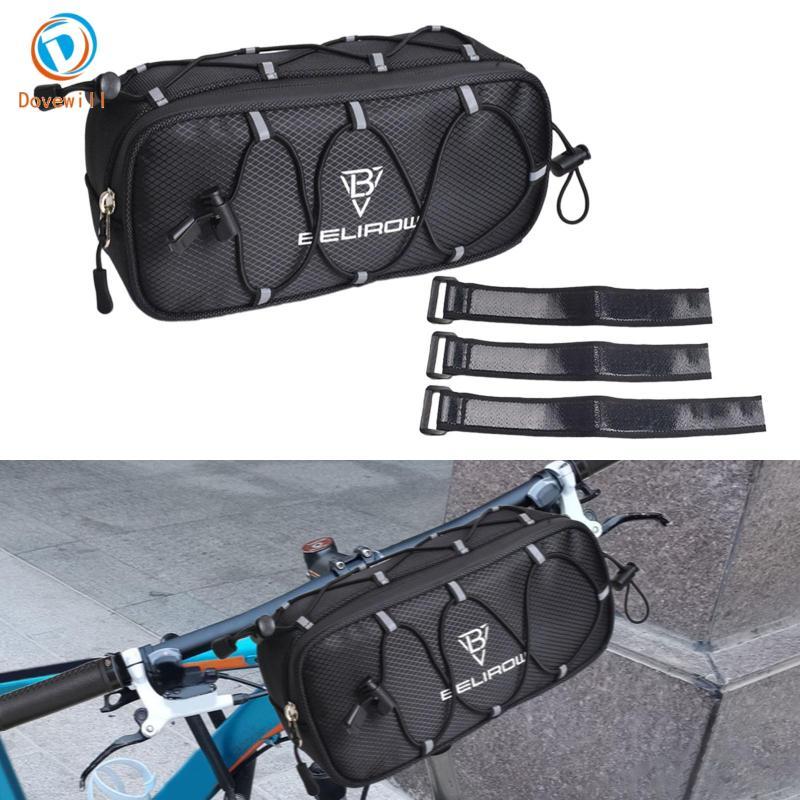 Dovewill กระเป๋าหน้าจักรายานพับได้ สะท้อนแสง ขนาดกะทัดรัด ใช้งานสะดวกสำหรับการปั่นจักรยานและเก็บของได้มาก - รูปที่ 7