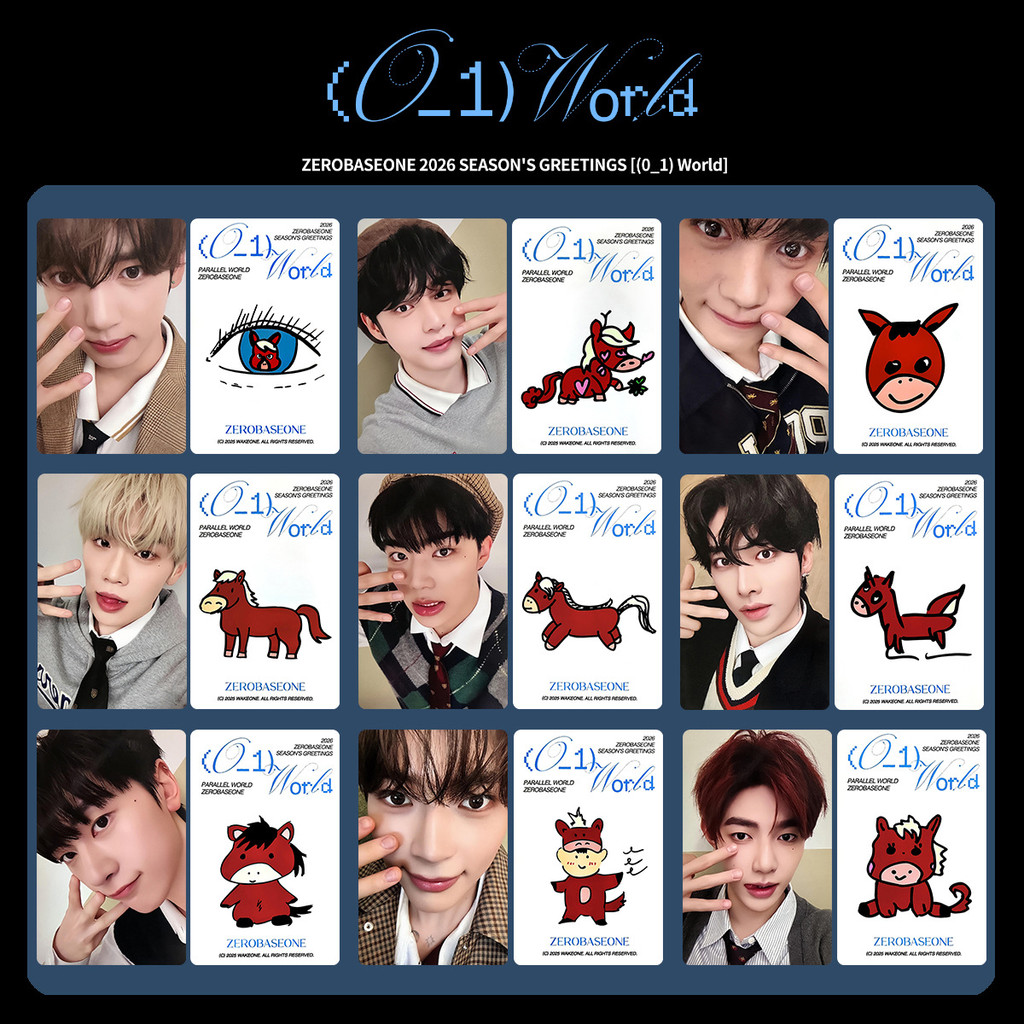 ZB1 วัน 2026 ปฏิทินตั้งโต๊ะ Bonus AM2.0 Bonus Card PARALLEL WORLD โต๊ะปฏิทินการ์ด 2026.1.20