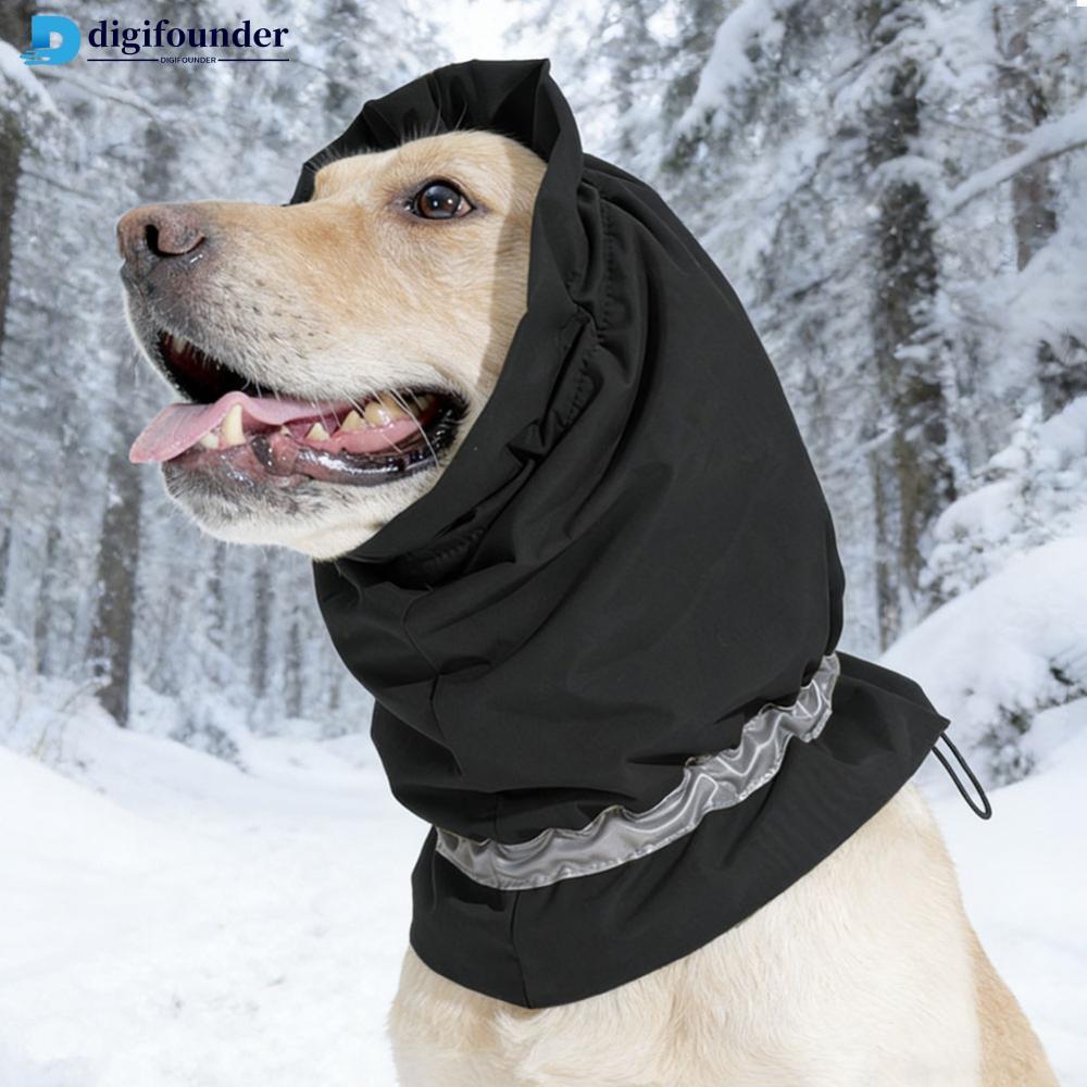 DIGIFOUNDER Dog Soothing Calming Earmuffs Warm กันน้ํา Snowproof Windproof ปรับสะท้อนแสงคอป้องกันอุป