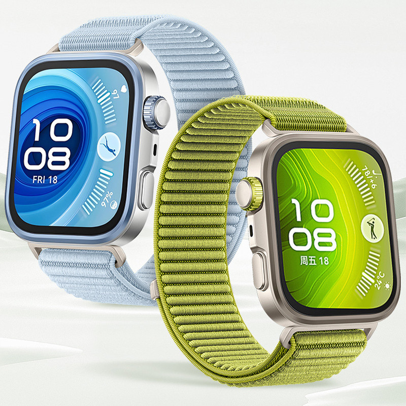 กีฬาสายรัดห่วงไนลอนสําหรับนาฬิกา Huawei Fit 5/5 Pro/4/4 Pro/3 ปรับ Breathable Band สายรัดข้อมือเข็มขัดสร้อยข้อมืออุปกรณ์เสริมสําหรับ Smartwatch Huawei Fit 4/4 Pro/3