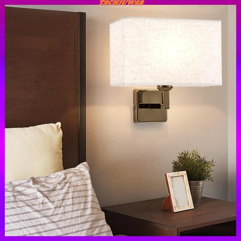 [Tachiuwa2] Shade Light Shade ติดตั้งง่ายไฟข้างเตียงสี่เหลี่ยมผืนผ้าฝาครอบสไตล์ยุโรปสําหรับโรงแรม Te
